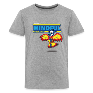 Mindful Minokawa Character Comfort Kids Tee - heather gray