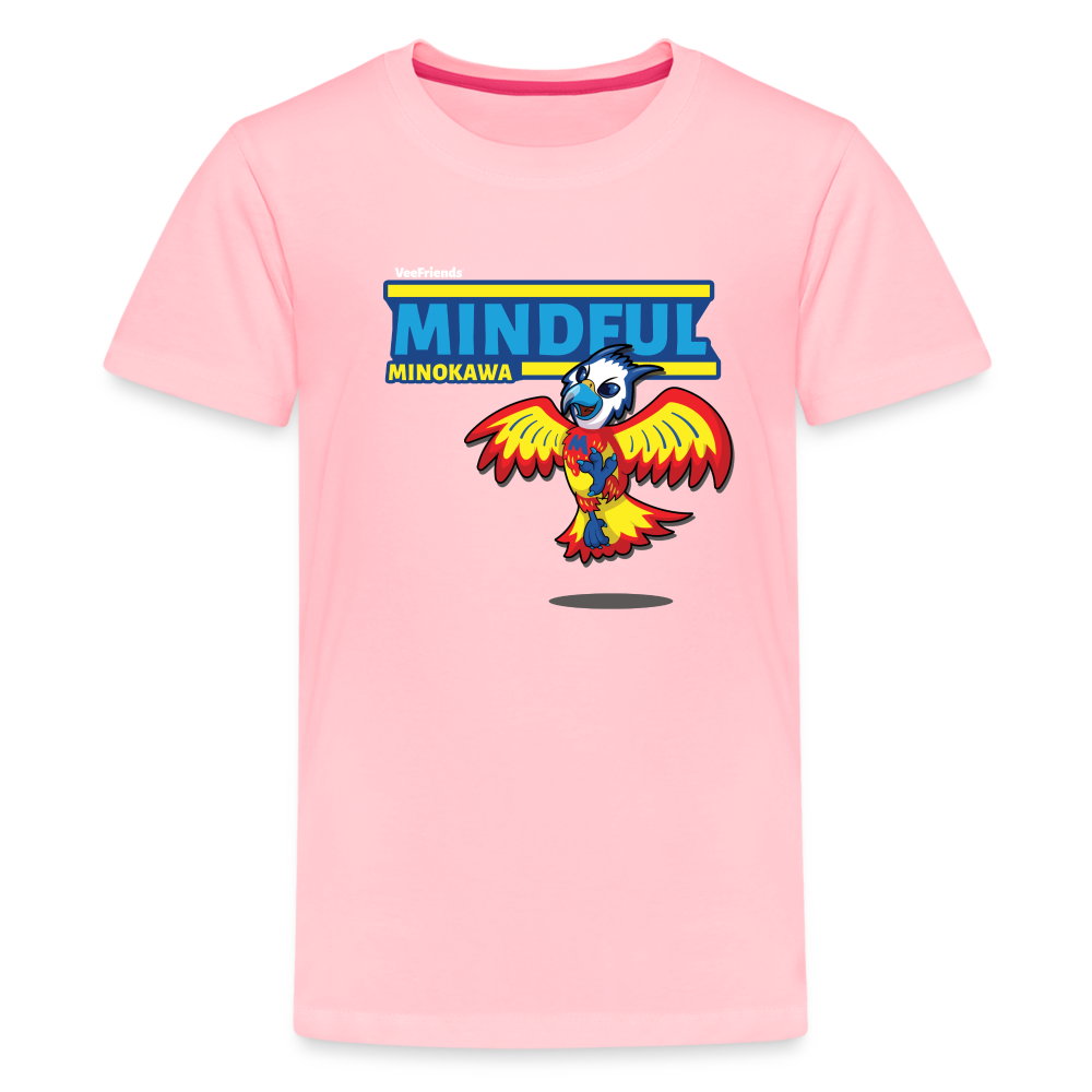 Mindful Minokawa Character Comfort Kids Tee - pink