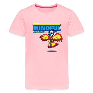 Mindful Minokawa Character Comfort Kids Tee - pink