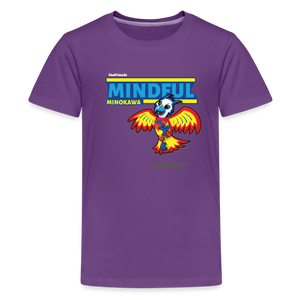 Mindful Minokawa Character Comfort Kids Tee - purple