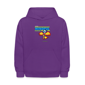 Mindful Minokawa Character Comfort Kids Hoodie - purple
