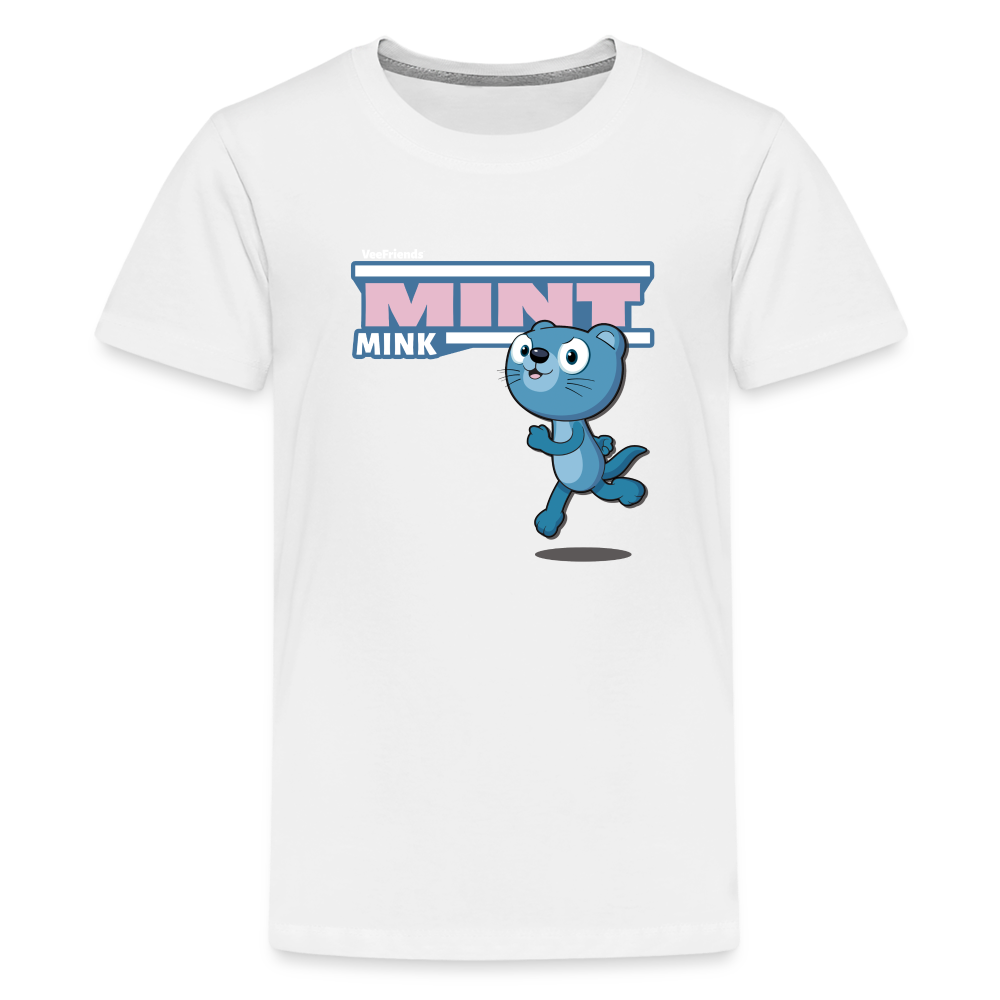 Mint Mink Character Comfort Kids Tee - white