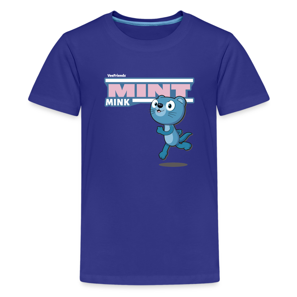 Mint Mink Character Comfort Kids Tee - royal blue