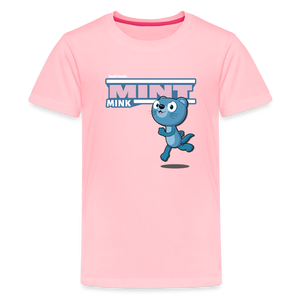 Mint Mink Character Comfort Kids Tee - pink