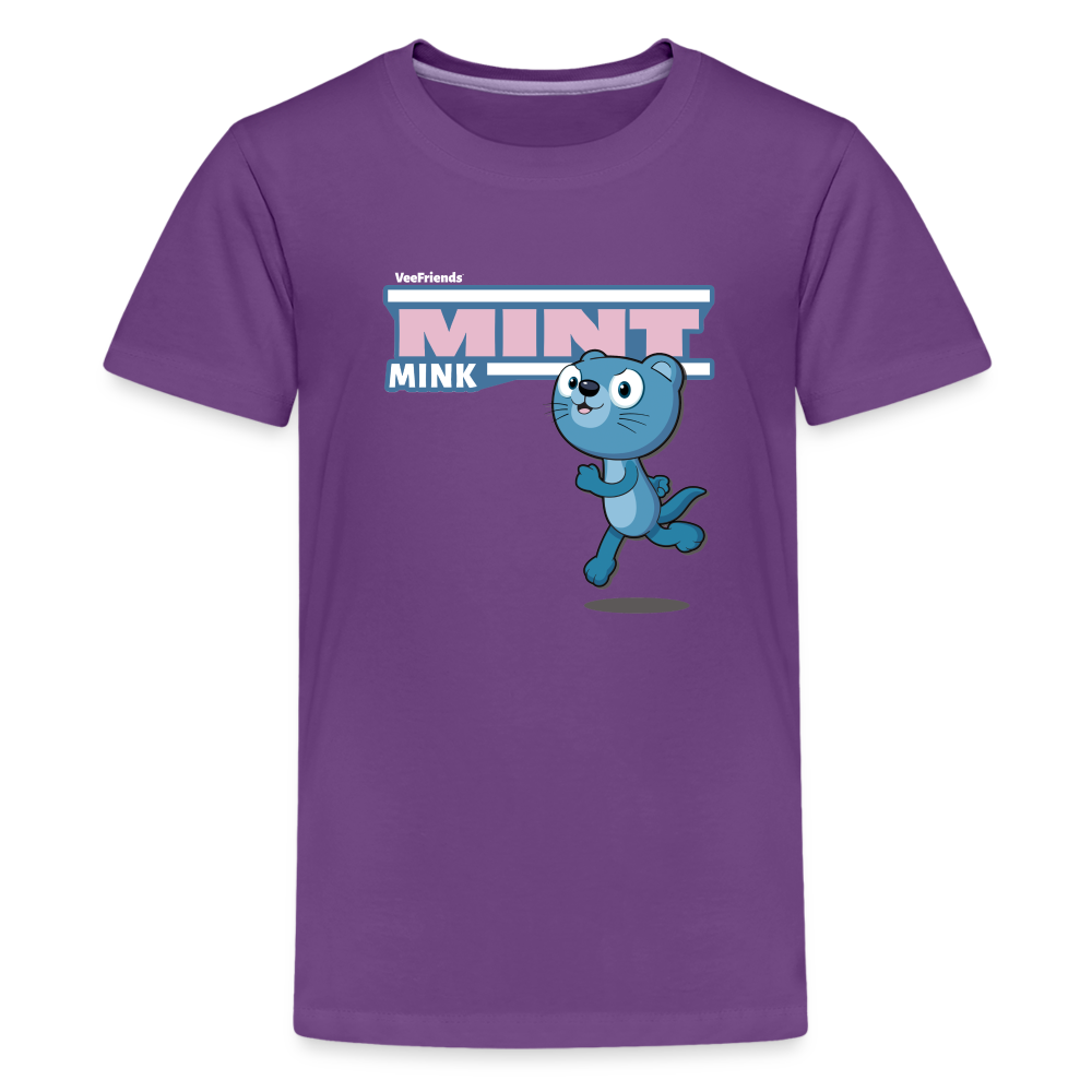 Mint Mink Character Comfort Kids Tee - purple