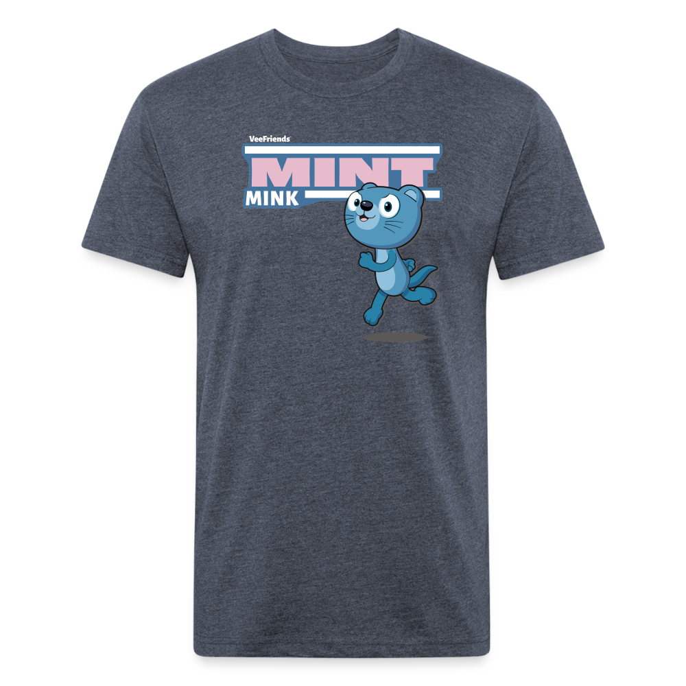 Mint Mink Character Comfort Adult Tee - heather navy