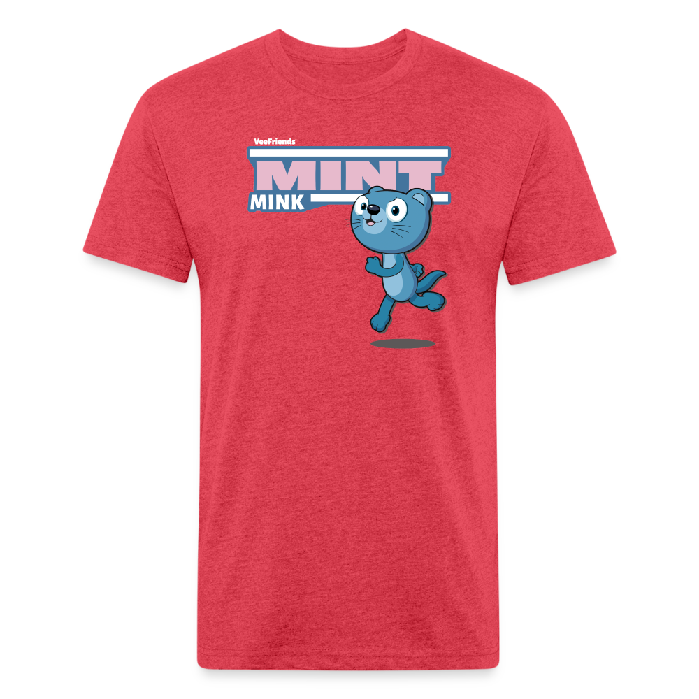 Mint Mink Character Comfort Adult Tee - heather red