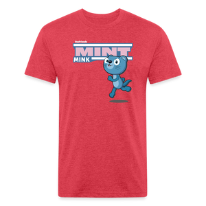 Mint Mink Character Comfort Adult Tee - heather red