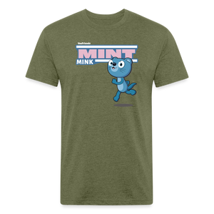 Mint Mink Character Comfort Adult Tee - heather military green