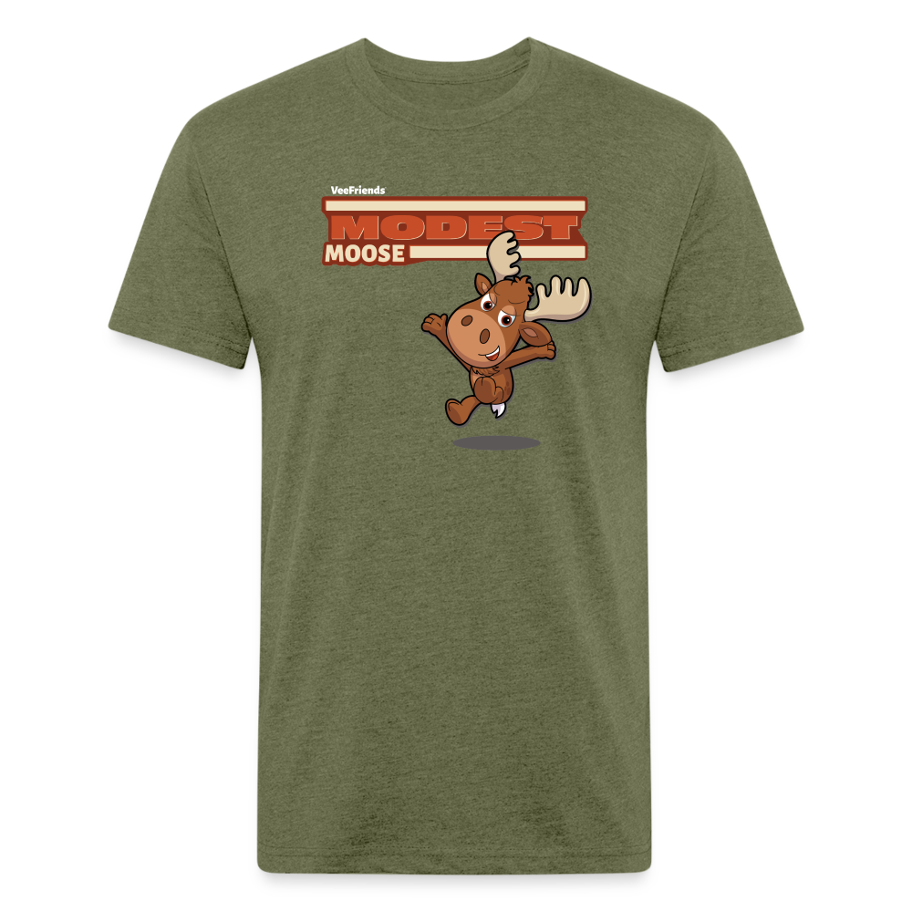 Modest Moose Character Comfort Adult Tee - heather military green