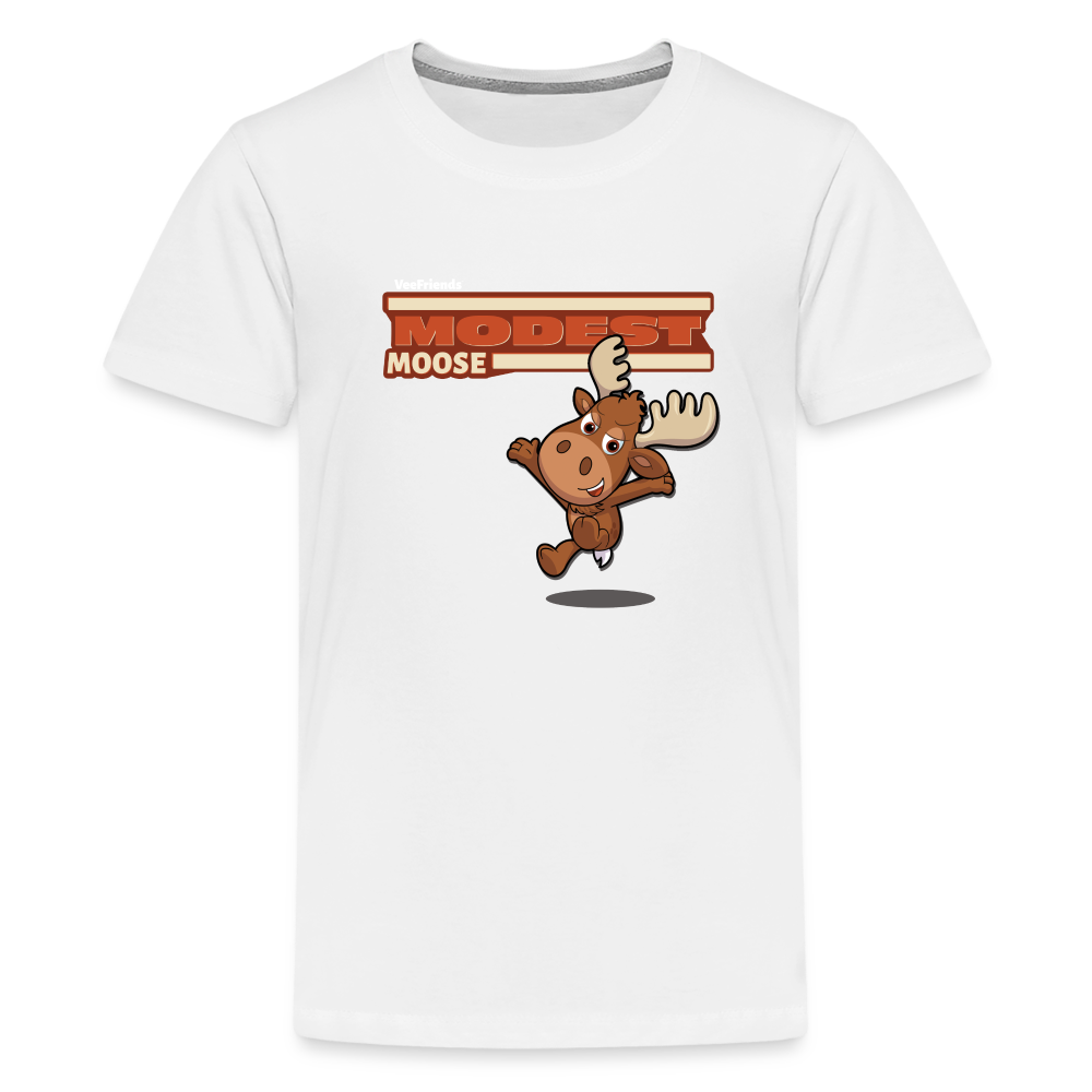
            
                Load image into Gallery viewer, Modest Moose Character Comfort Kids Tee - white
            
        