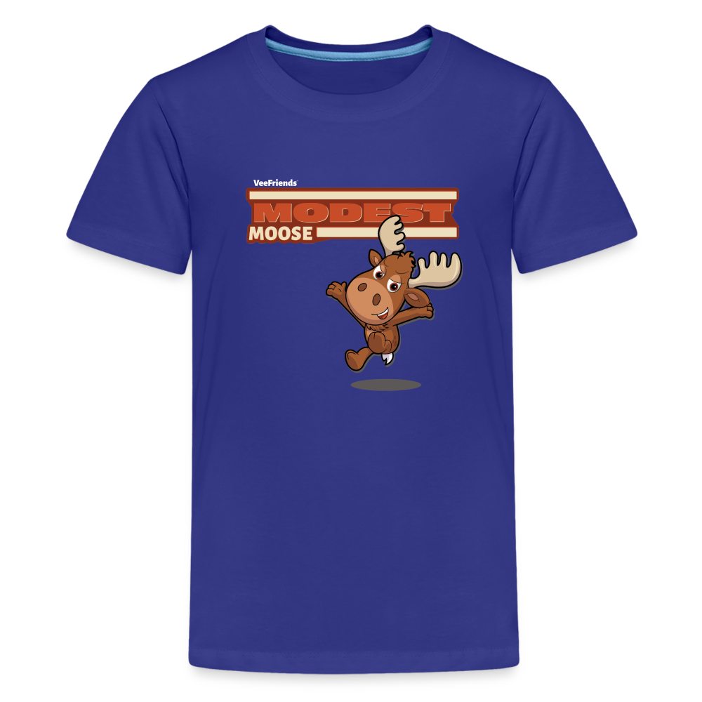 Modest Moose Character Comfort Kids Tee - royal blue