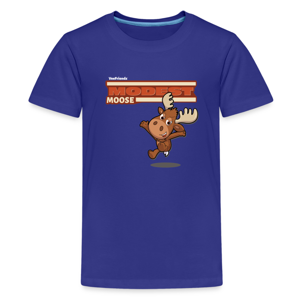 
            
                Load image into Gallery viewer, Modest Moose Character Comfort Kids Tee - royal blue
            
        
