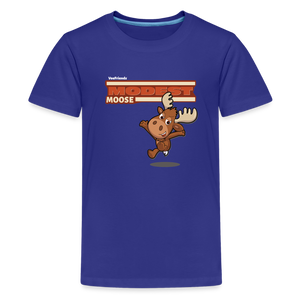 
            
                Load image into Gallery viewer, Modest Moose Character Comfort Kids Tee - royal blue
            
        
