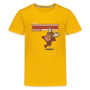
            
                Load image into Gallery viewer, Modest Moose Character Comfort Kids Tee - sun yellow
            
        