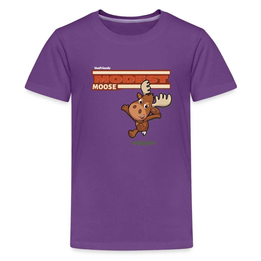 Modest Moose Character Comfort Kids Tee - purple