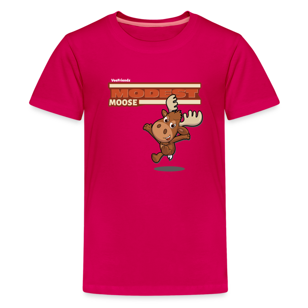 Modest Moose Character Comfort Kids Tee - dark pink