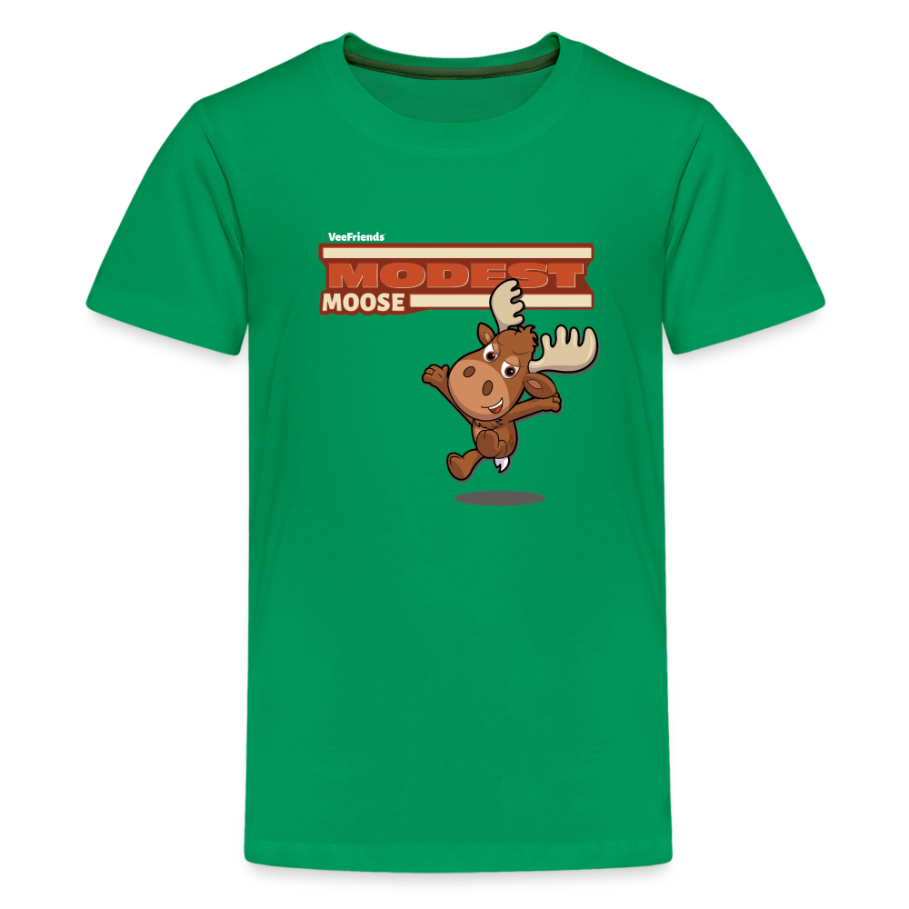 Modest Moose Character Comfort Kids Tee - kelly green