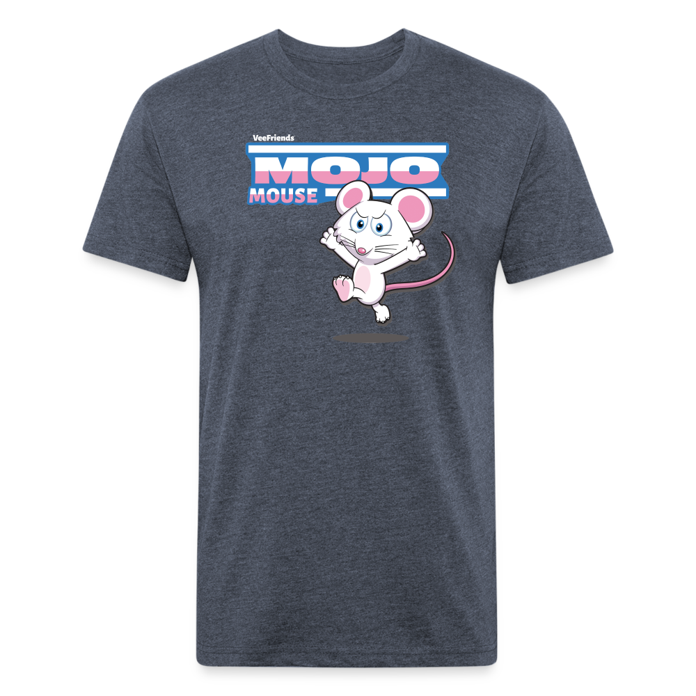 Mojo Mouse Character Comfort Adult Tee - heather navy