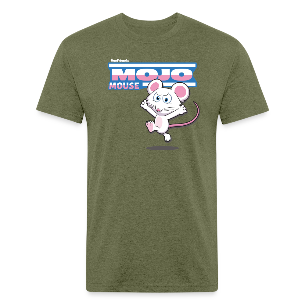 Mojo Mouse Character Comfort Adult Tee - heather military green