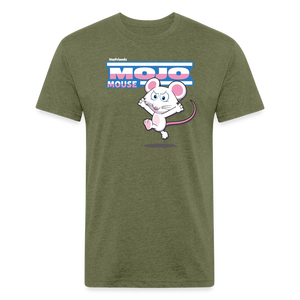 Mojo Mouse Character Comfort Adult Tee - heather military green