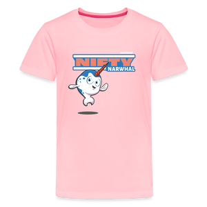 
            
                Load image into Gallery viewer, Nifty Narwhal Character Comfort Kids Tee - pink
            
        