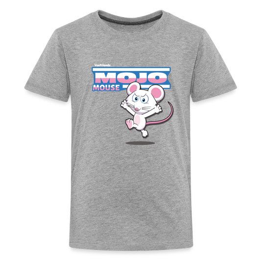 Mojo Mouse Character Comfort Kids Tee - heather gray