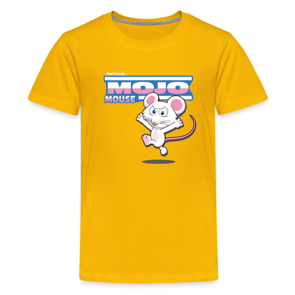 Mojo Mouse Character Comfort Kids Tee - sun yellow