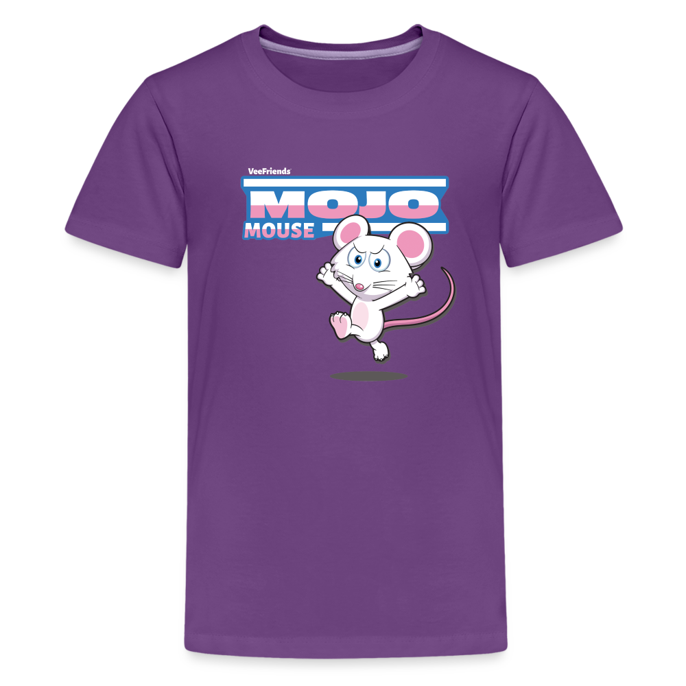 Mojo Mouse Character Comfort Kids Tee - purple
