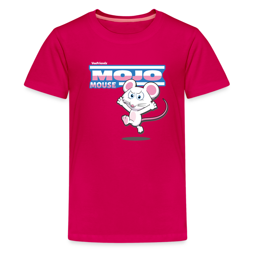 Mojo Mouse Character Comfort Kids Tee - dark pink