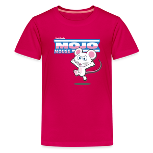 Mojo Mouse Character Comfort Kids Tee - dark pink