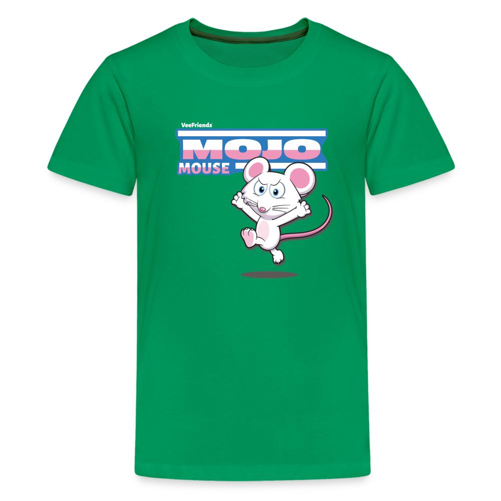 Mojo Mouse Character Comfort Kids Tee - kelly green