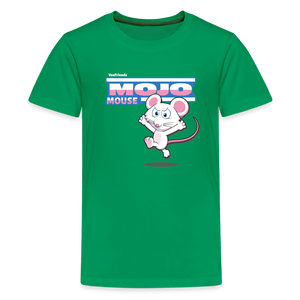 Mojo Mouse Character Comfort Kids Tee - kelly green
