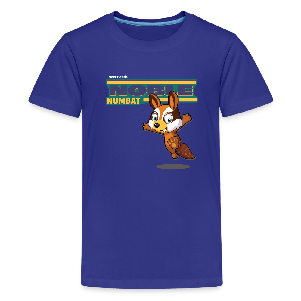 Noble Numbat Character Comfort Kids Tee - royal blue