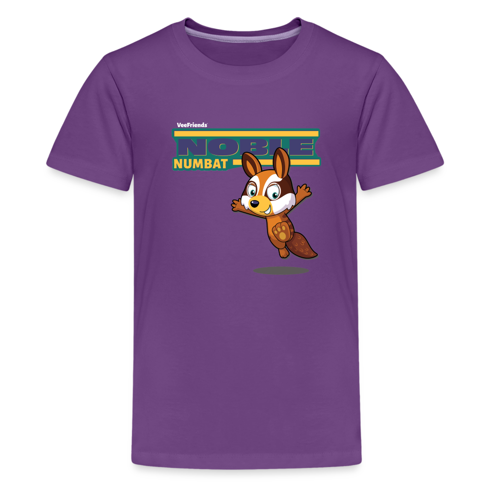 Noble Numbat Character Comfort Kids Tee - purple