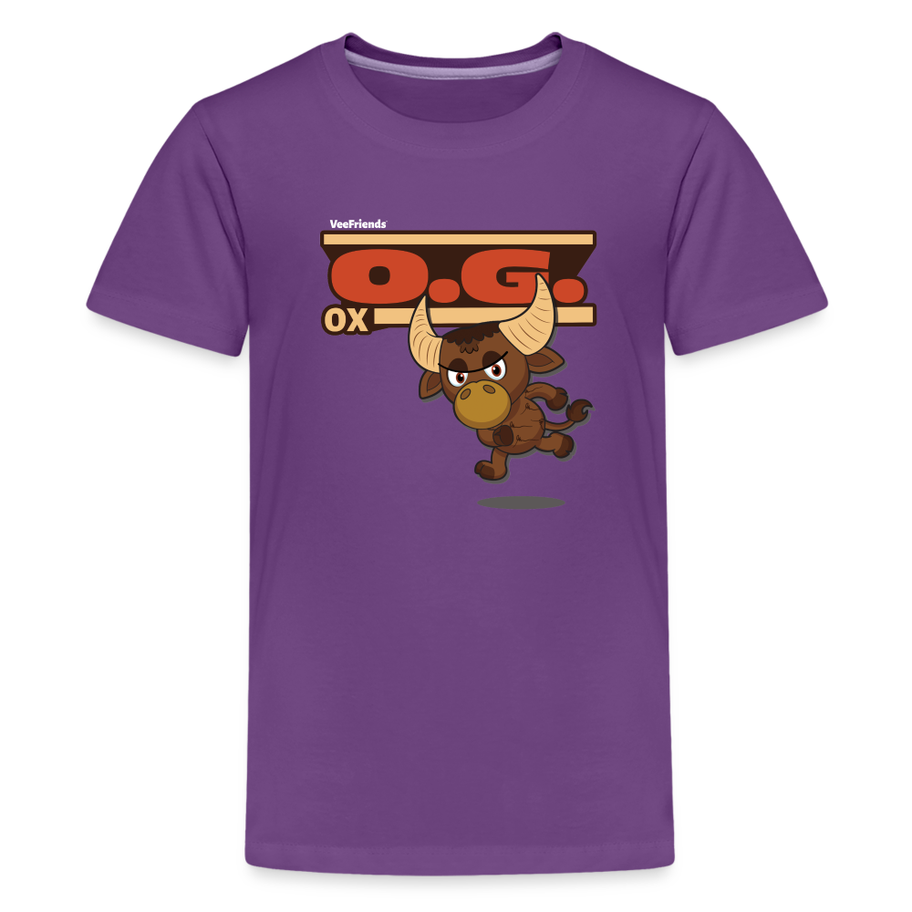 O.G. Ox Character Comfort Kids Tee - purple