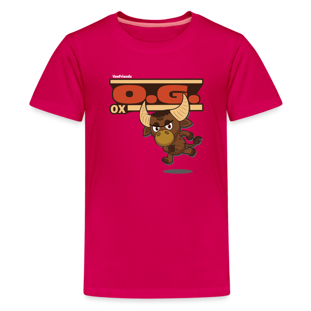 O.G. Ox Character Comfort Kids Tee - dark pink