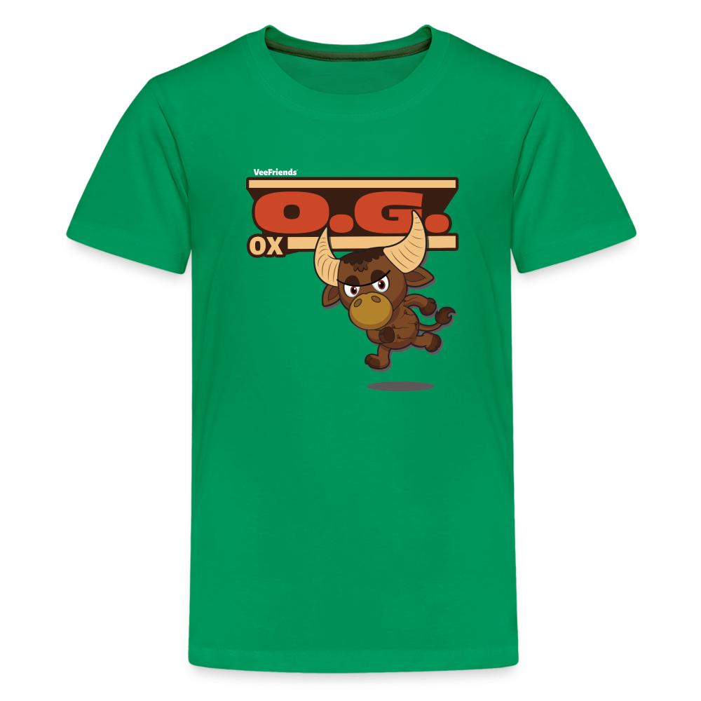 O.G. Ox Character Comfort Kids Tee - kelly green