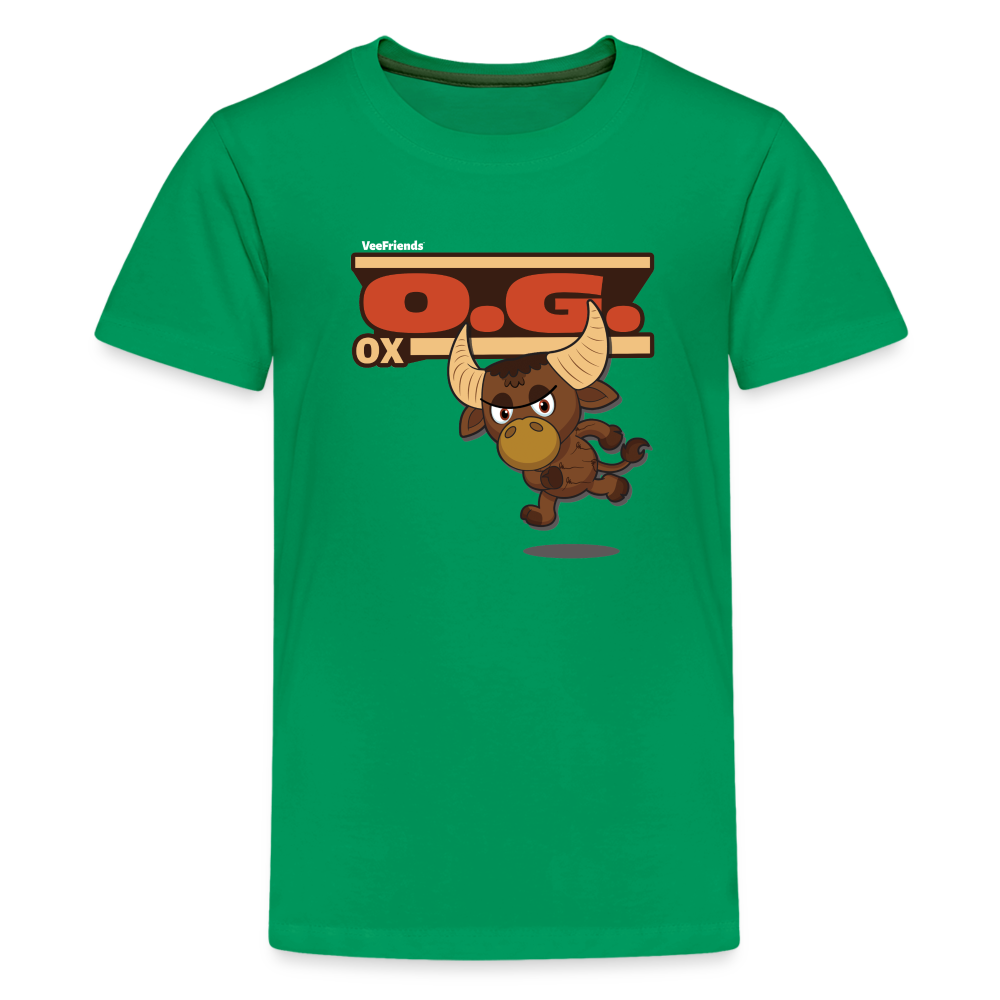 
            
                Load image into Gallery viewer, O.G. Ox Character Comfort Kids Tee - kelly green
            
        