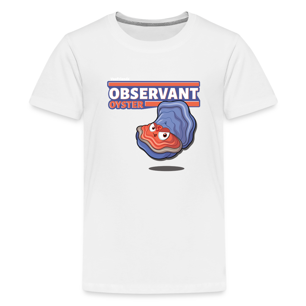 Observant Oyster Character Comfort Kids Tee - white