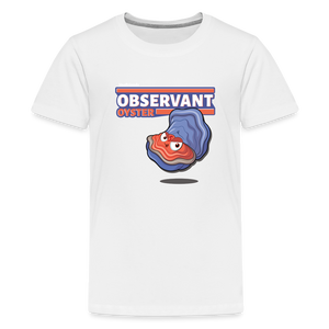 Observant Oyster Character Comfort Kids Tee - white