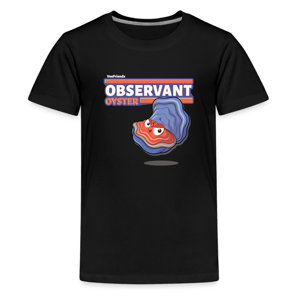 Observant Oyster Character Comfort Kids Tee - black