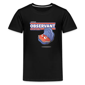 
            
                Load image into Gallery viewer, Observant Oyster Character Comfort Kids Tee - black
            
        
