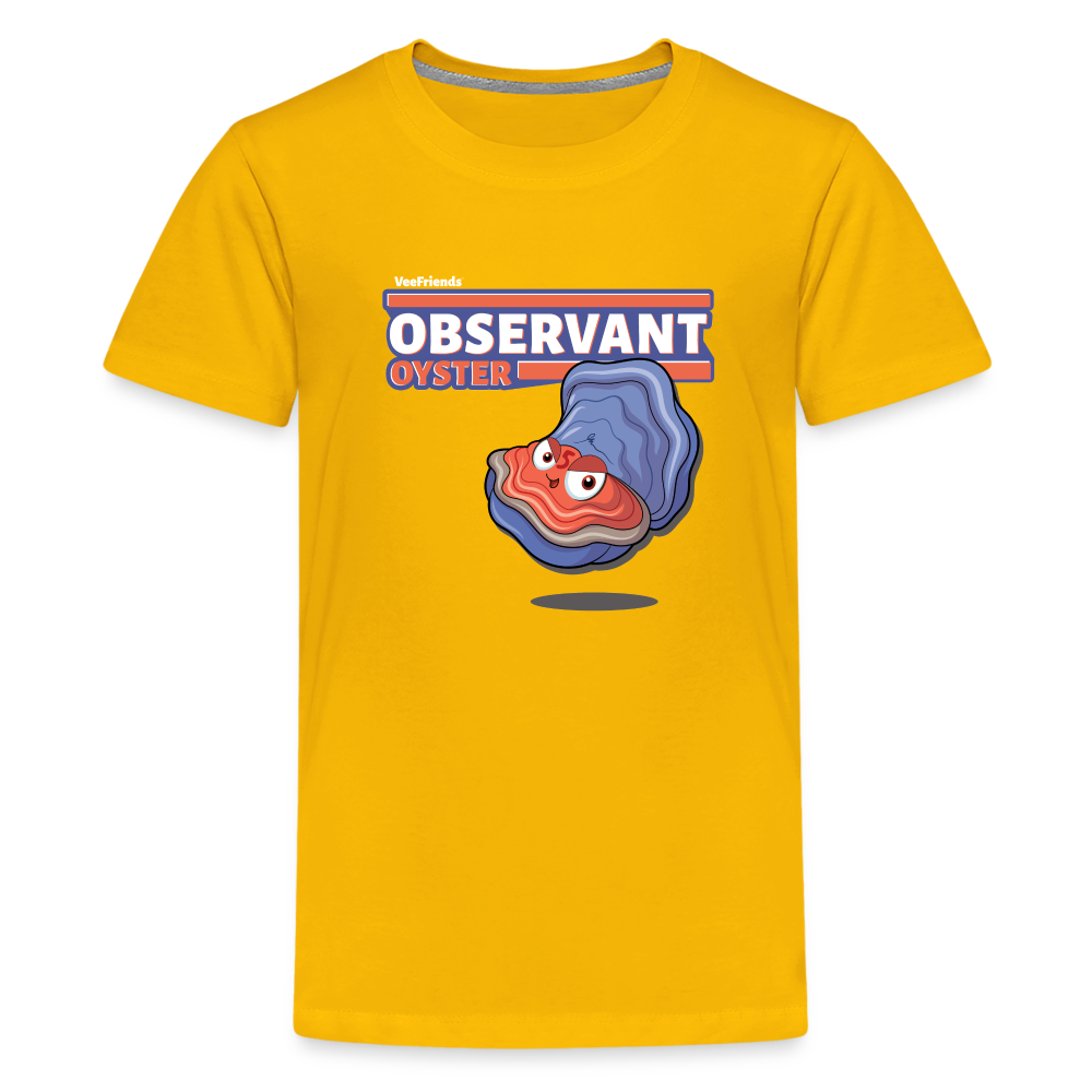 Observant Oyster Character Comfort Kids Tee - sun yellow