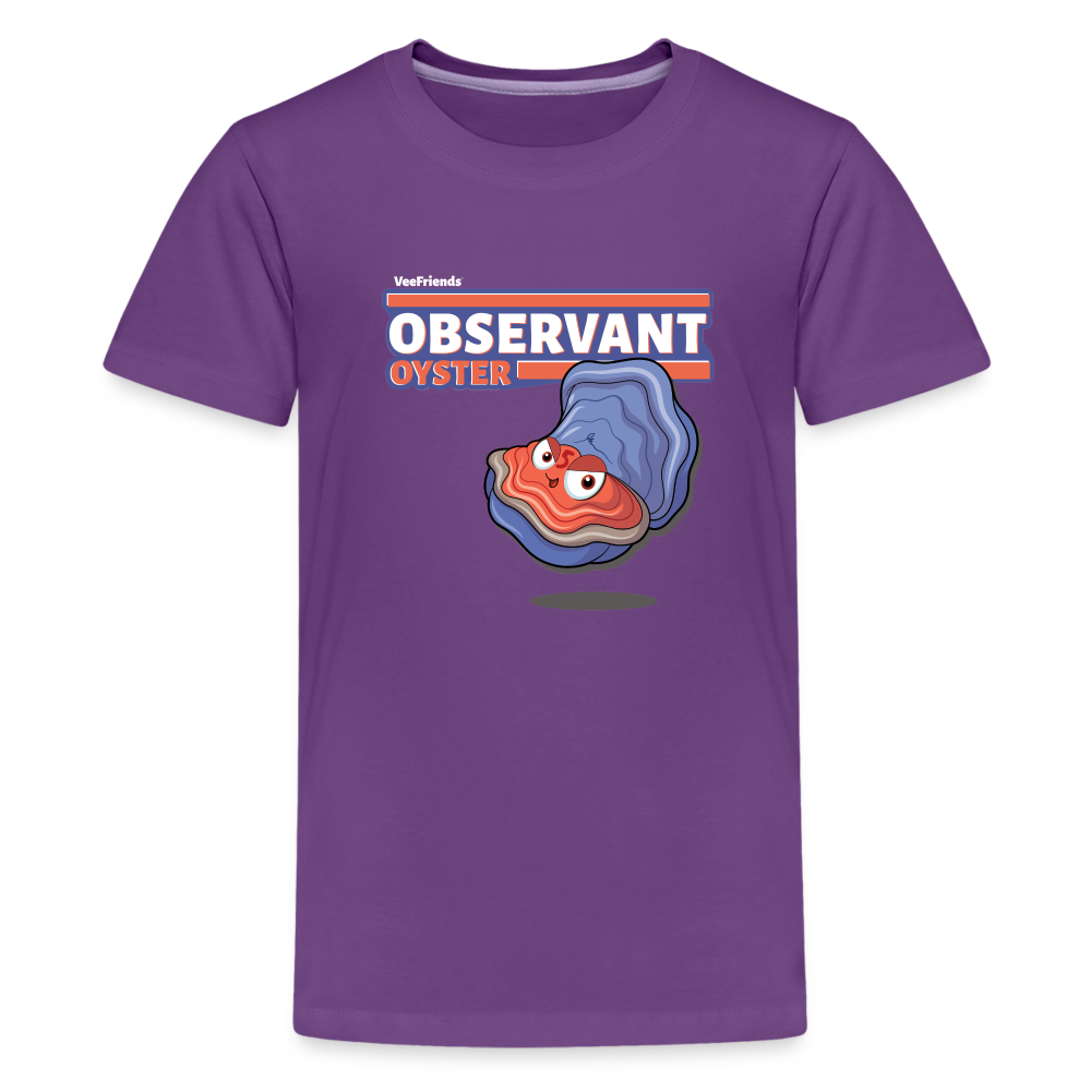 Observant Oyster Character Comfort Kids Tee - purple