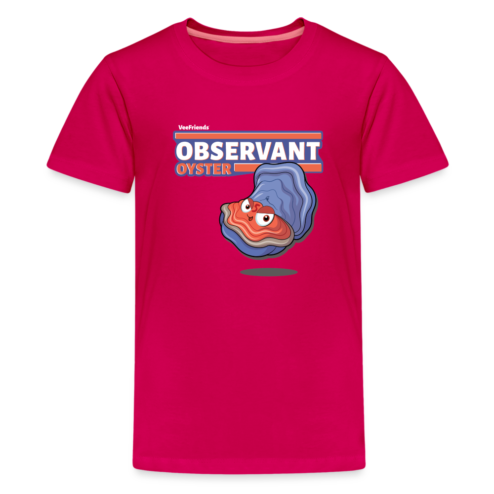 Observant Oyster Character Comfort Kids Tee - dark pink