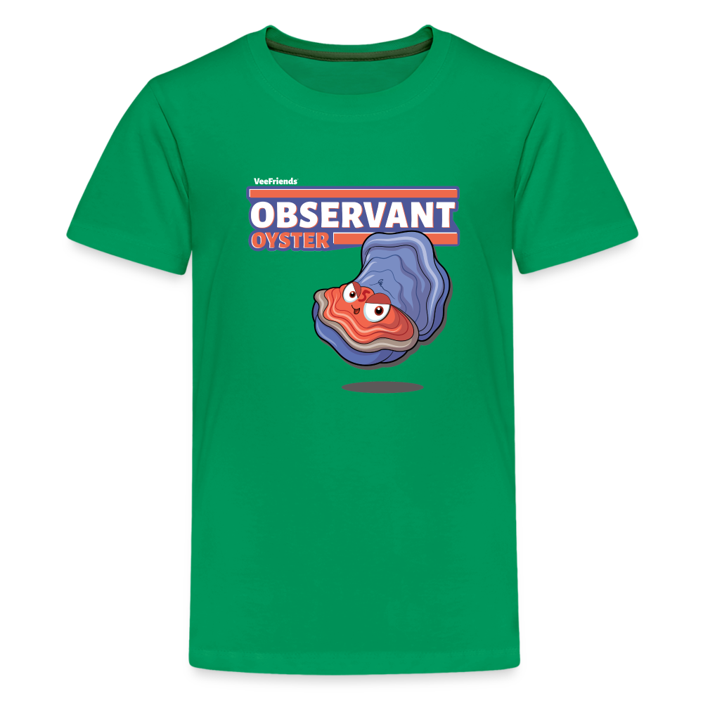 Observant Oyster Character Comfort Kids Tee - kelly green