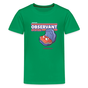 Observant Oyster Character Comfort Kids Tee - kelly green