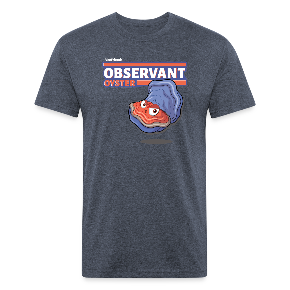 Observant Oyster Character Comfort Adult Tee - heather navy