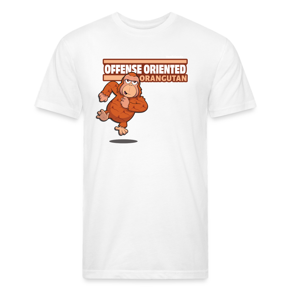 Offense Oriented Orangutan Character Comfort Adult Tee - white